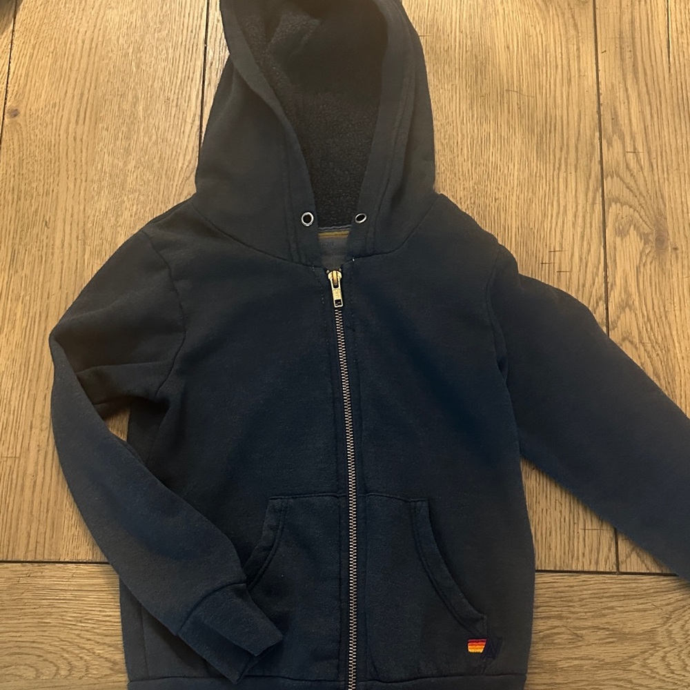 Kid’s Aviator Nation Dark Gray Lightning Bolt Hoodie (4)